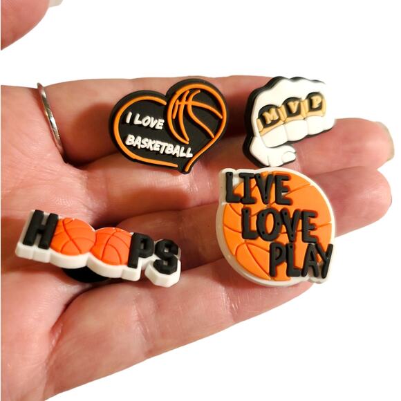 12 Basketball Themed Shoe Charms | Shoe Accessories - Picture 2 of 3